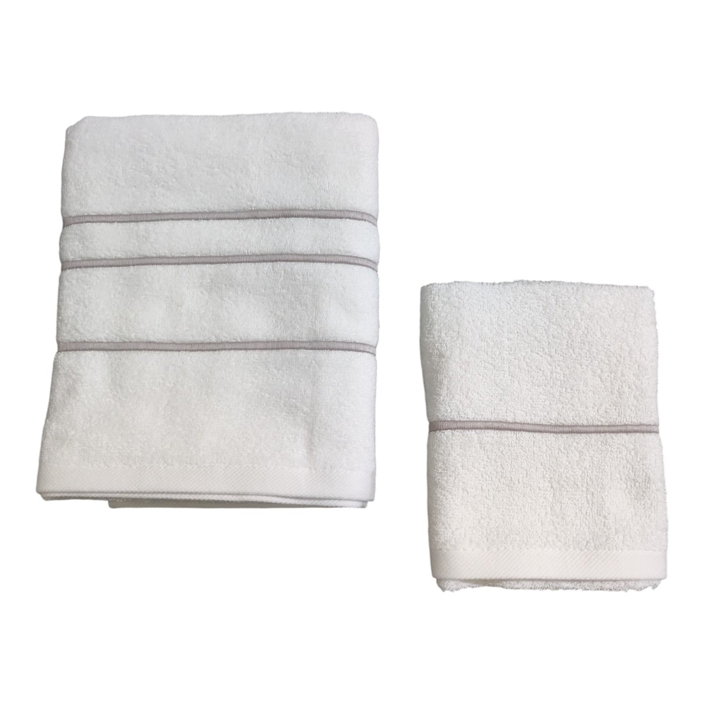 Set 1 asciugamano e 1 ospite Atos Opera Prima in spugna 100% cotone morbida e assorbente per il bagno