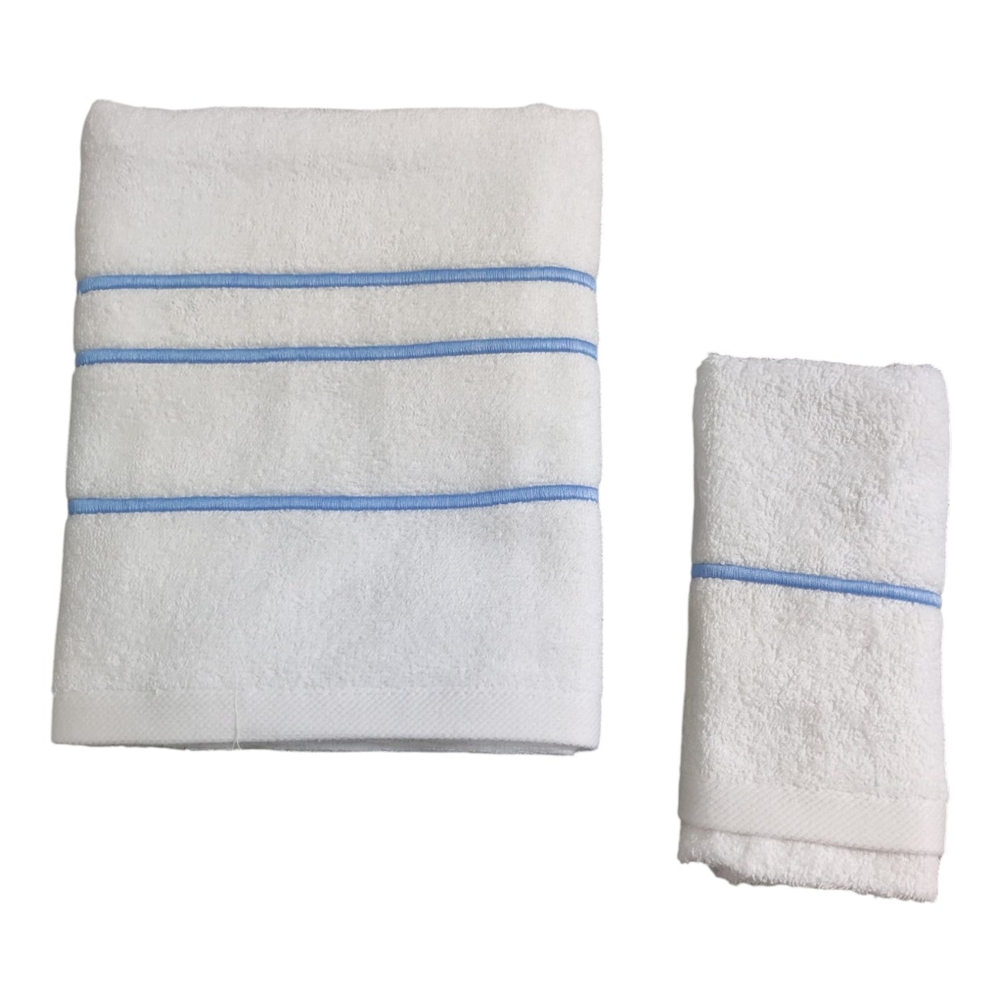 Set 1 asciugamano e 1 ospite Atos Opera Prima in spugna 100% cotone morbida e assorbente per il bagno