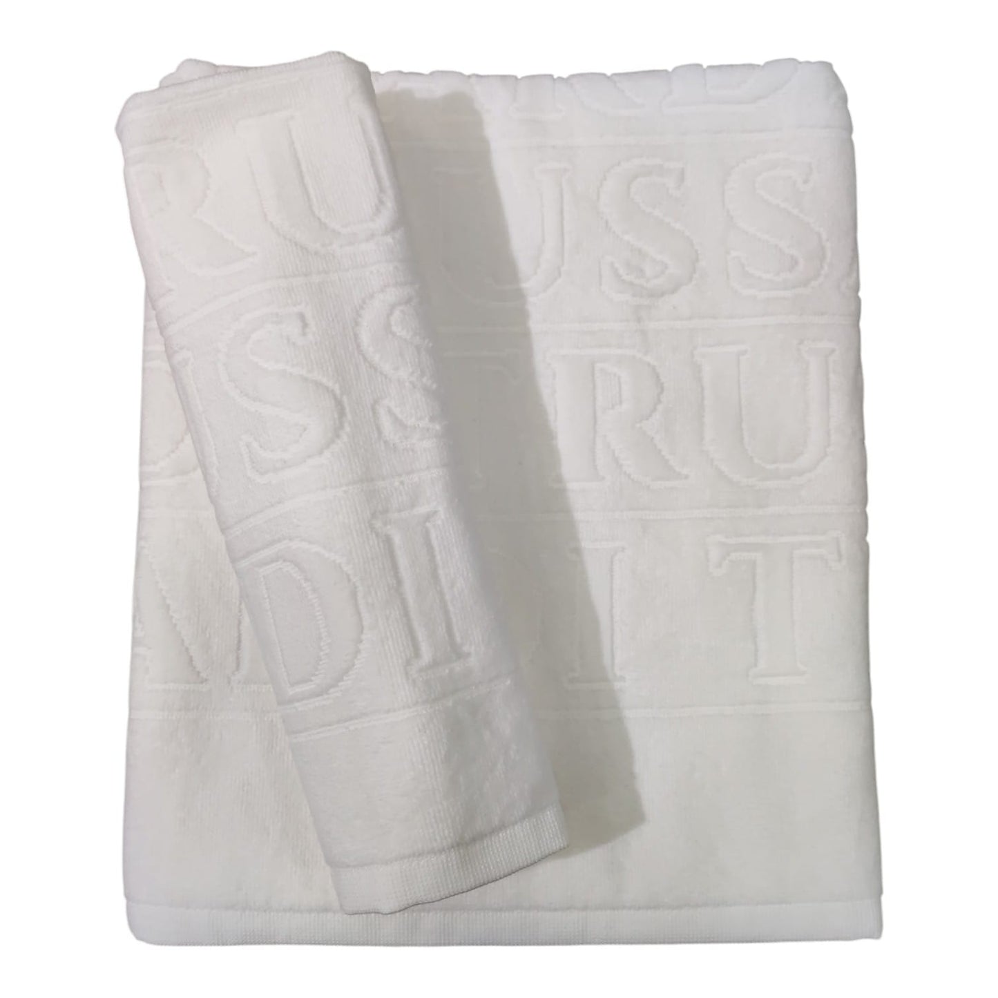 Set asciugamani 1+1 Overlogo Trussardi Casa colore bianco