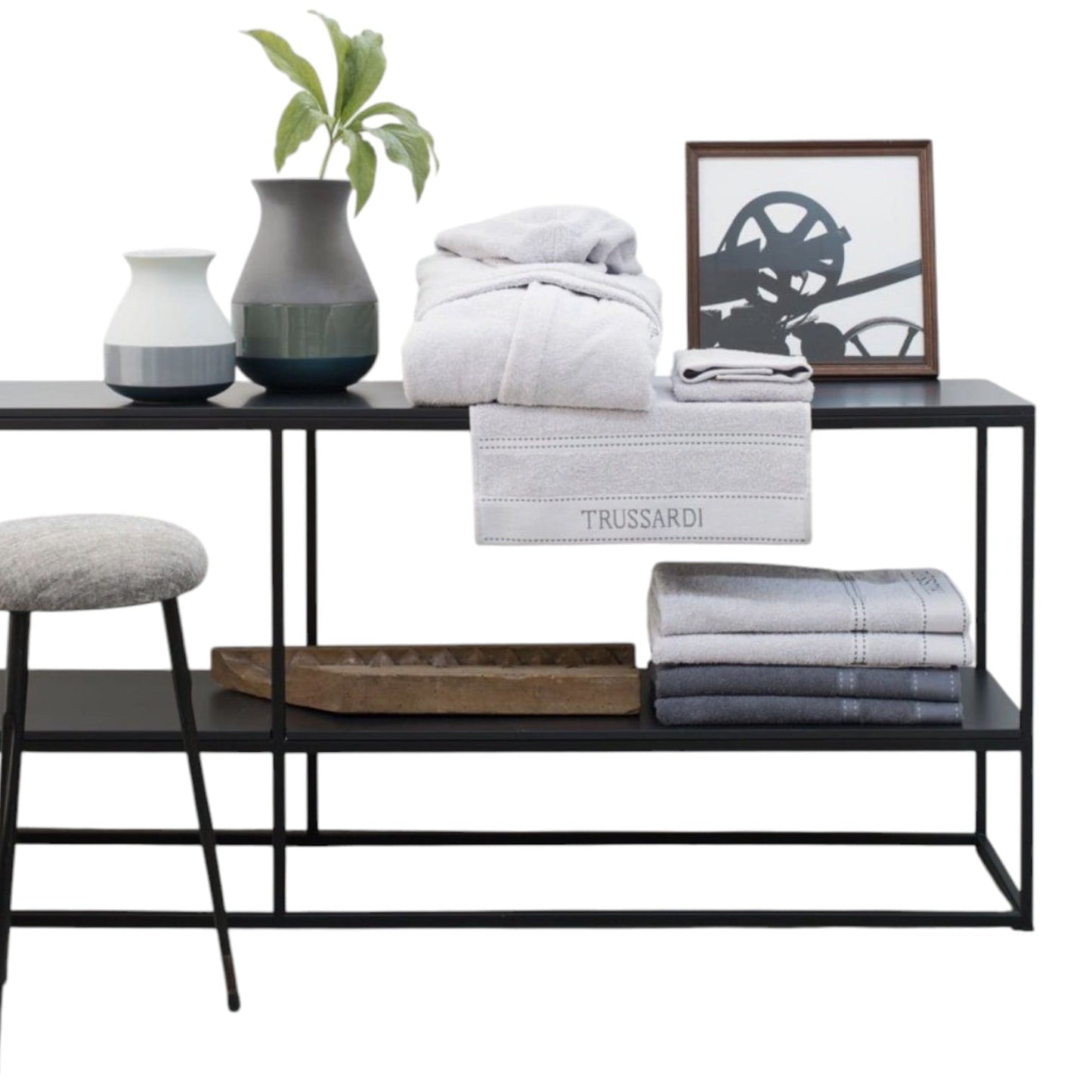 Set 1 Asciugamano e 1 Ospite Ribbon Trussardi Casa