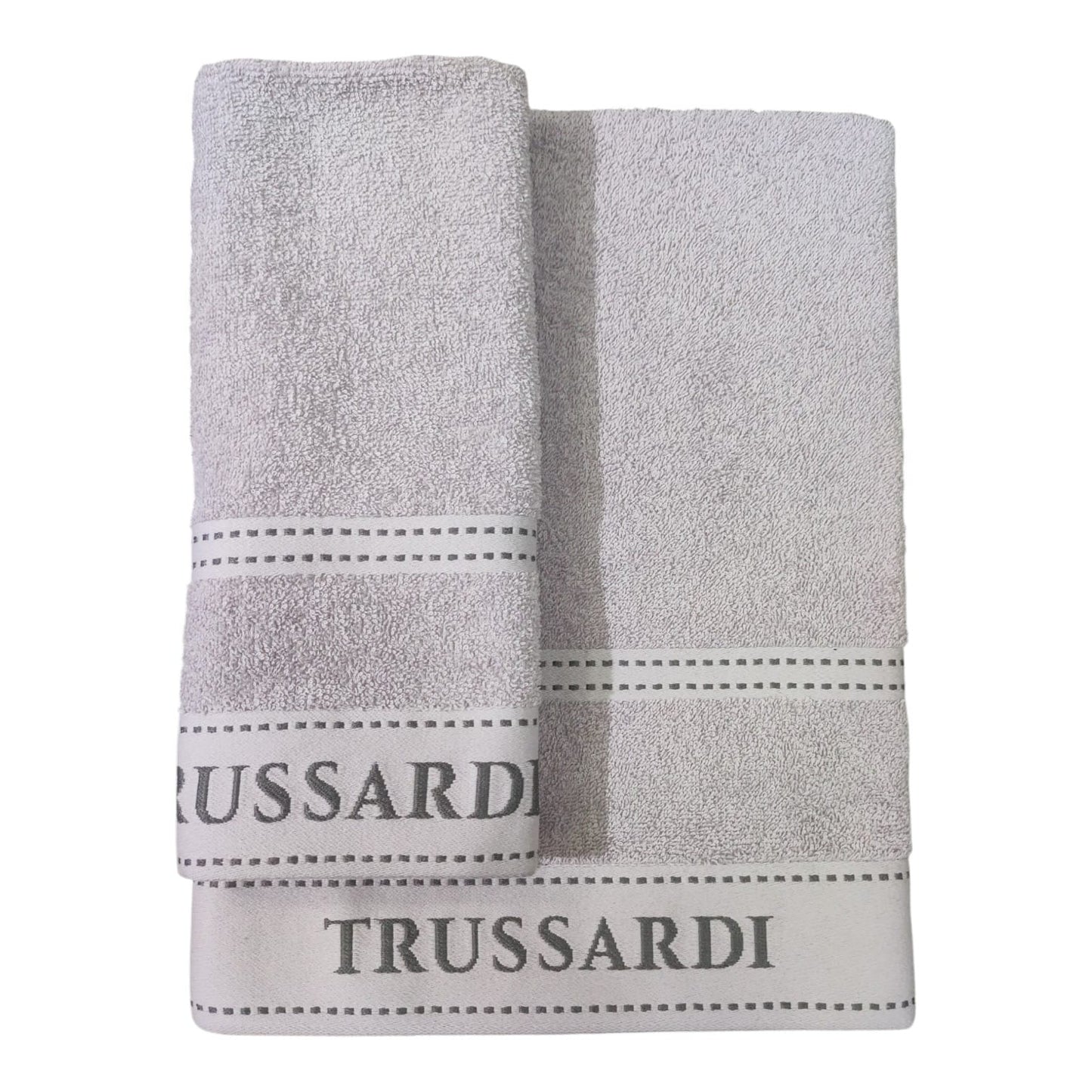 Set 1 Asciugamano e 1 Ospite Ribbon Trussardi Casa