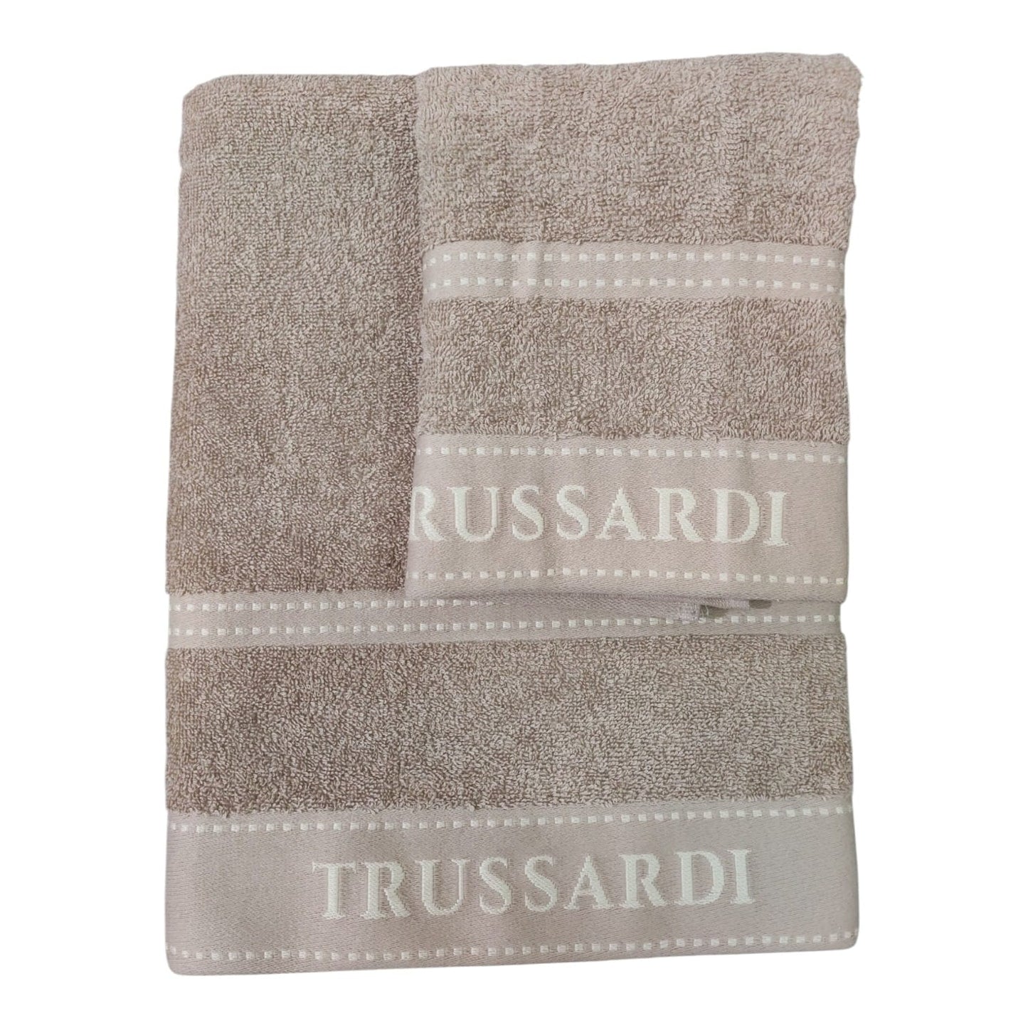 Set 1 Asciugamano e 1 Ospite Ribbon Trussardi Casa