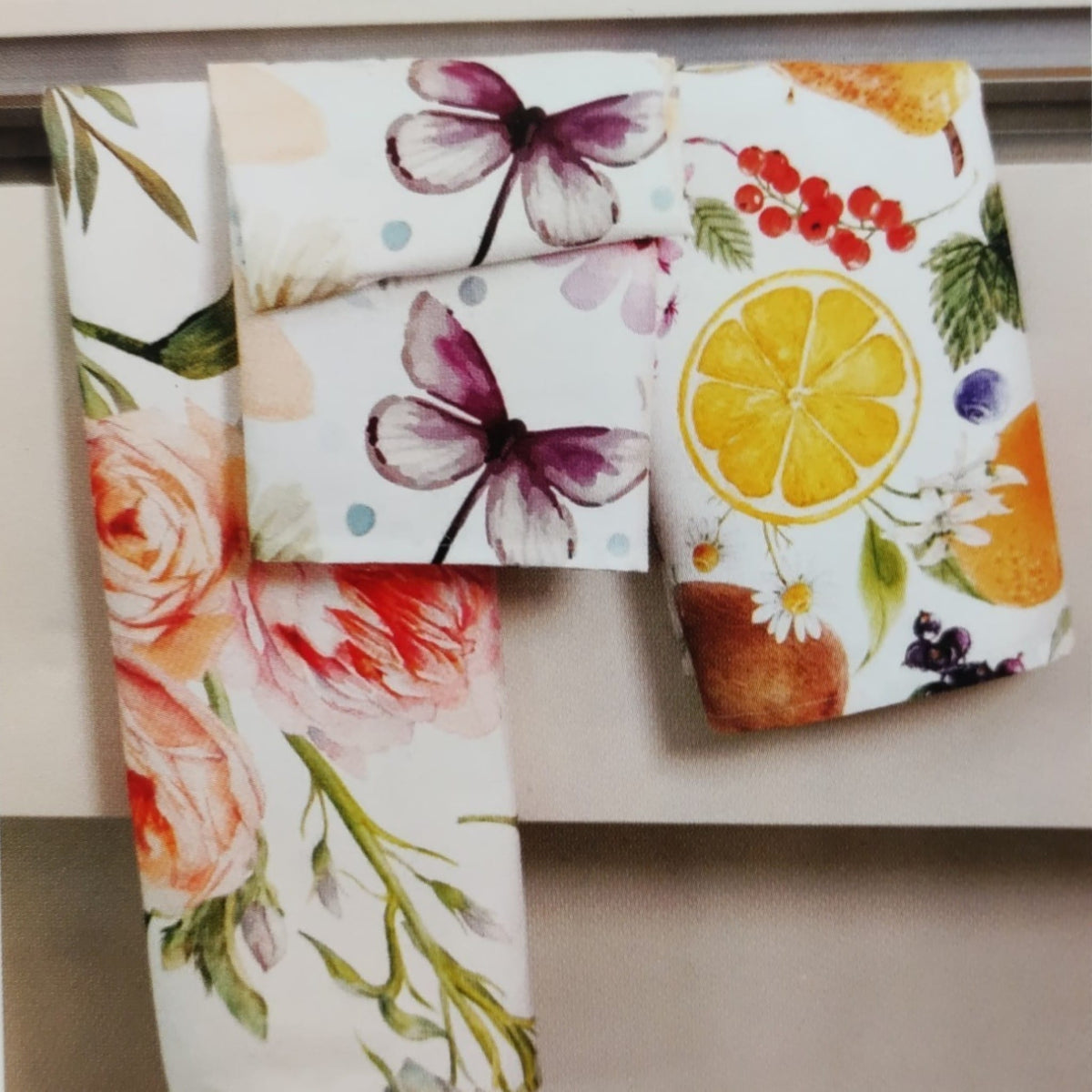 Set 3 Strofinacci Cucina Vitty Neith 100% Cotone 50x70 cm