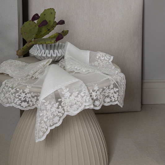 Set Centri 3 Pezzi Georgia PL3212 Battaglia Classico Italiano in tessuto 100% puro lino elegante e raffinato per tavoli e mobili