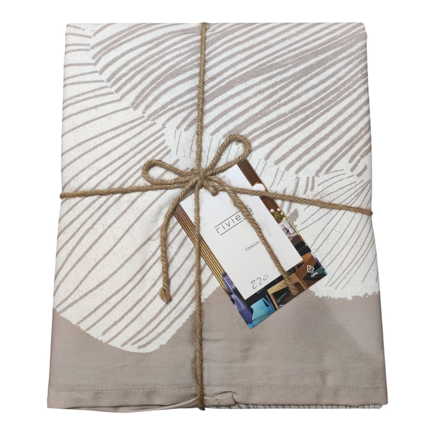 Tovaglia antimacchia Ines Riviera by Carillo Home 150x220 per 8 posti in twill con stampa digitale decorativa