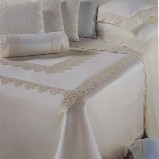 Coordinato Matrimoniale Coperta, Lenzuolo e 2 Cuscini Pisa Opera Prima