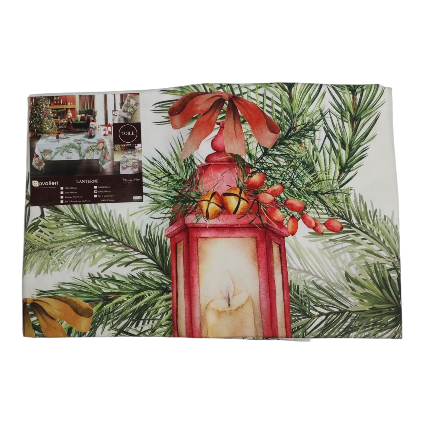 Tovaglia da Tavola 180x280 Lanterne Natale