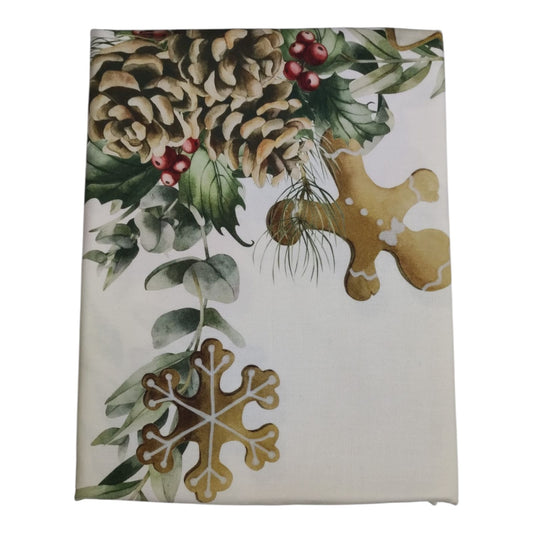 Tovaglia da Tavola 140x240 Pan di Zenzero Natale Piazza Pitti
