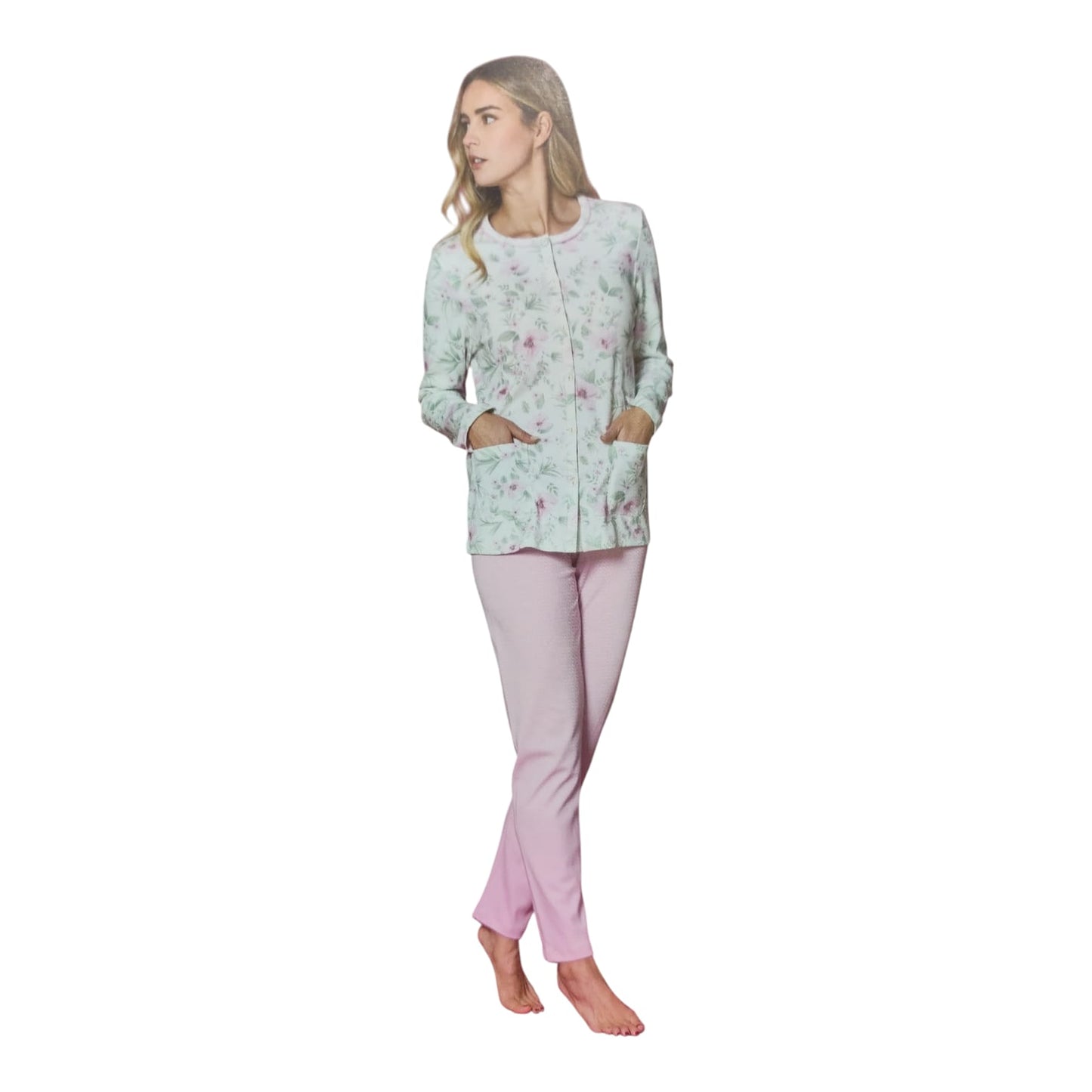 Pigiama Donna Invernale LR292223 Linclalor aperto