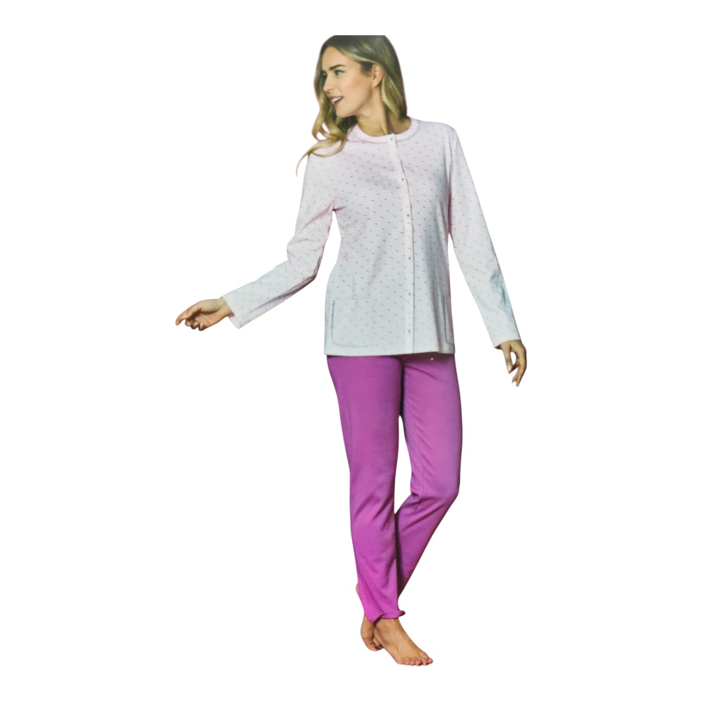 Pigiama Donna Invernale LR292231 Linclalor aperto