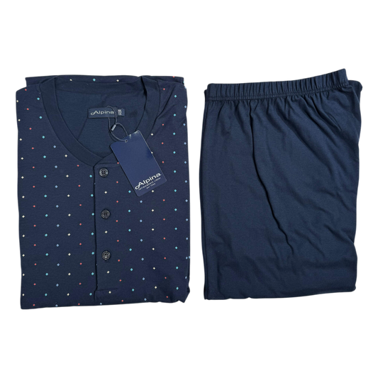 Pigiama Uomo Estivo Cravat.Blu Alpina 1926