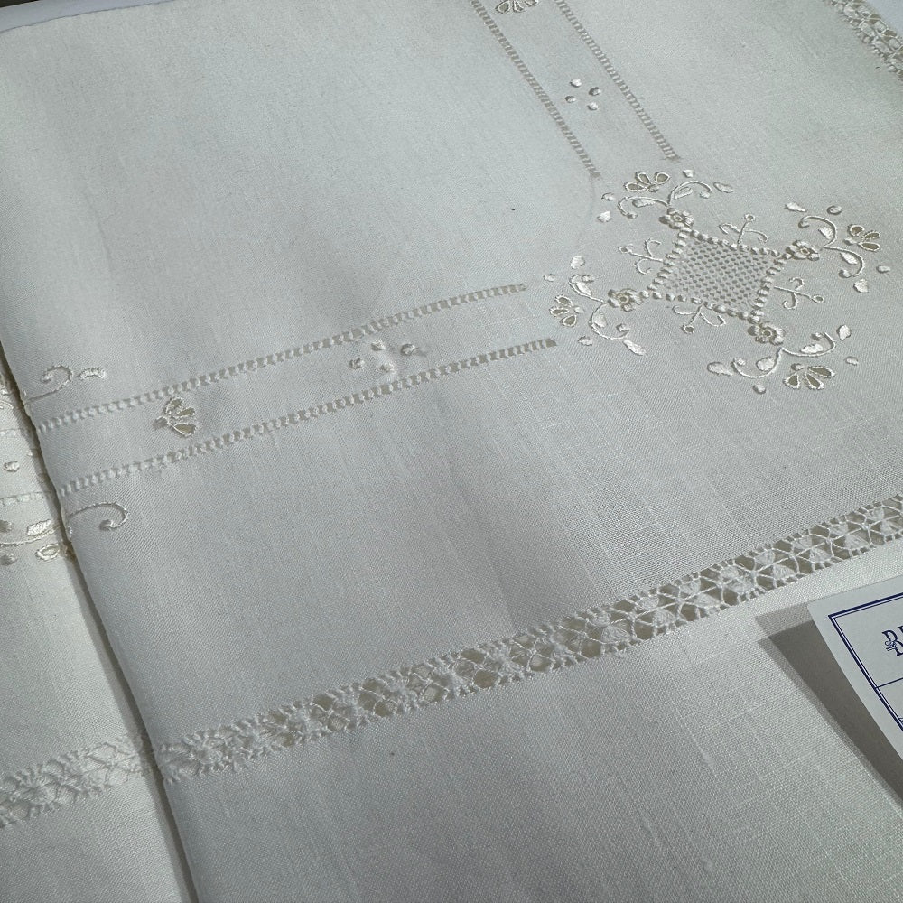 Parure Lenzuola Lino 2 Posti 1215 Broderie