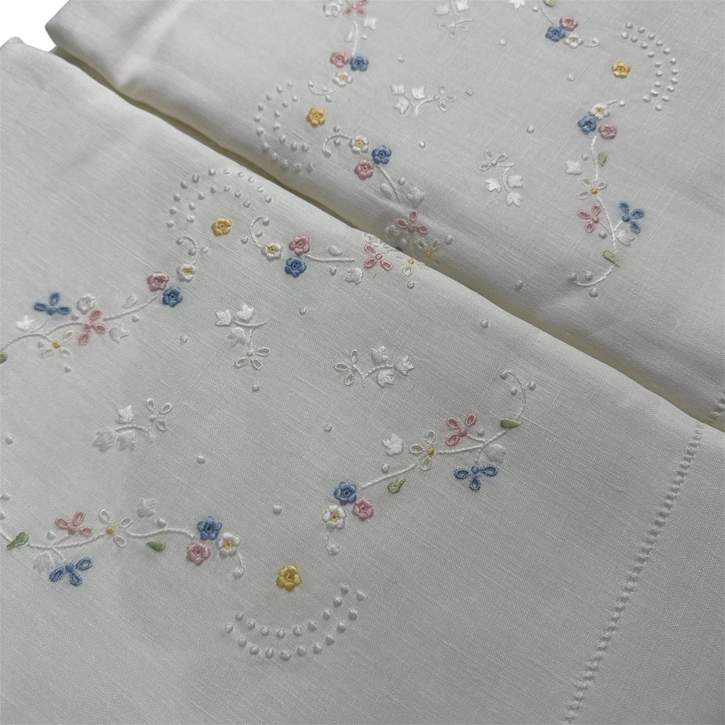 Parure Lenzuola Lino 2 Posti 180 Broderie