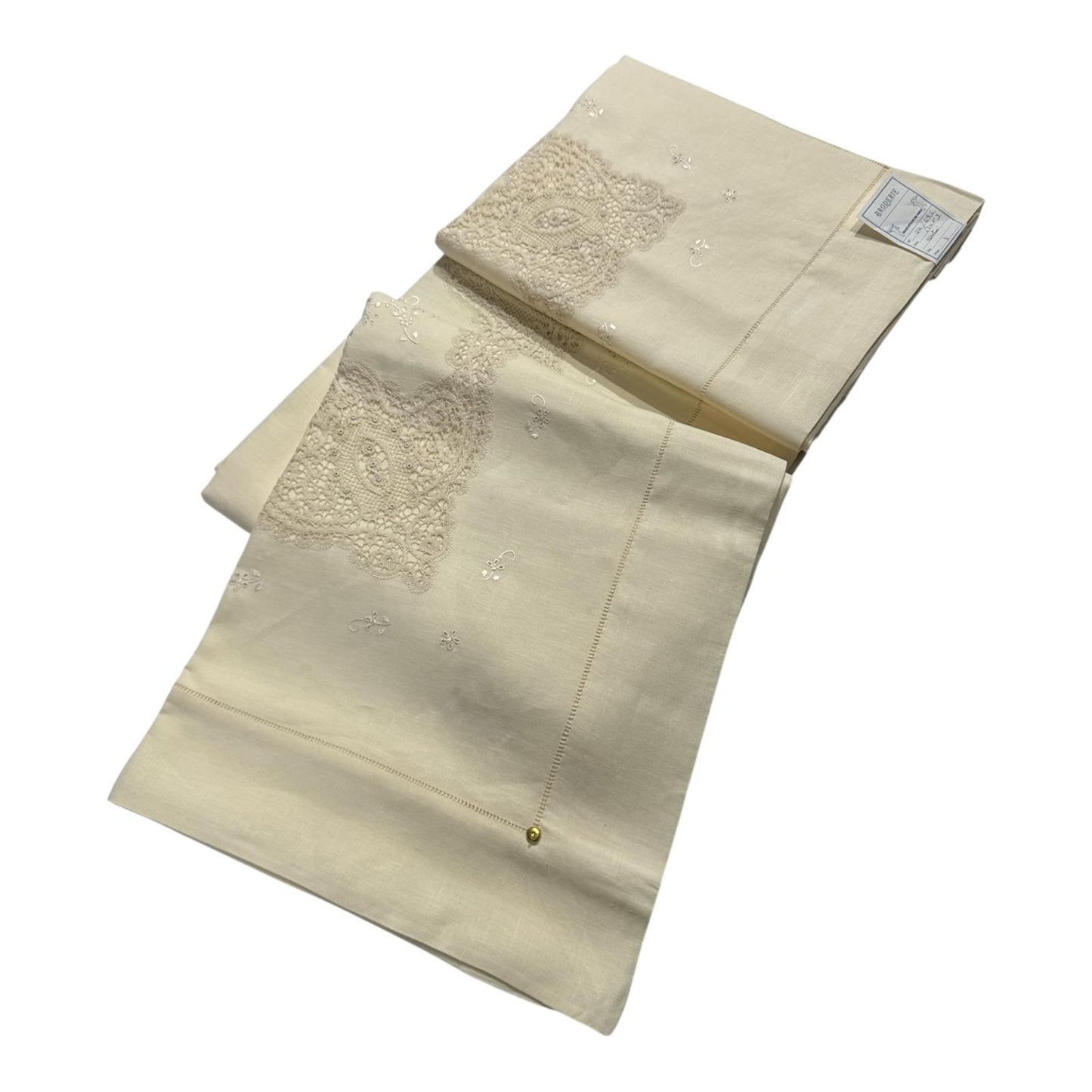 Parure Lenzuola 2Posti Lino e Cantù 04/496 Broderie