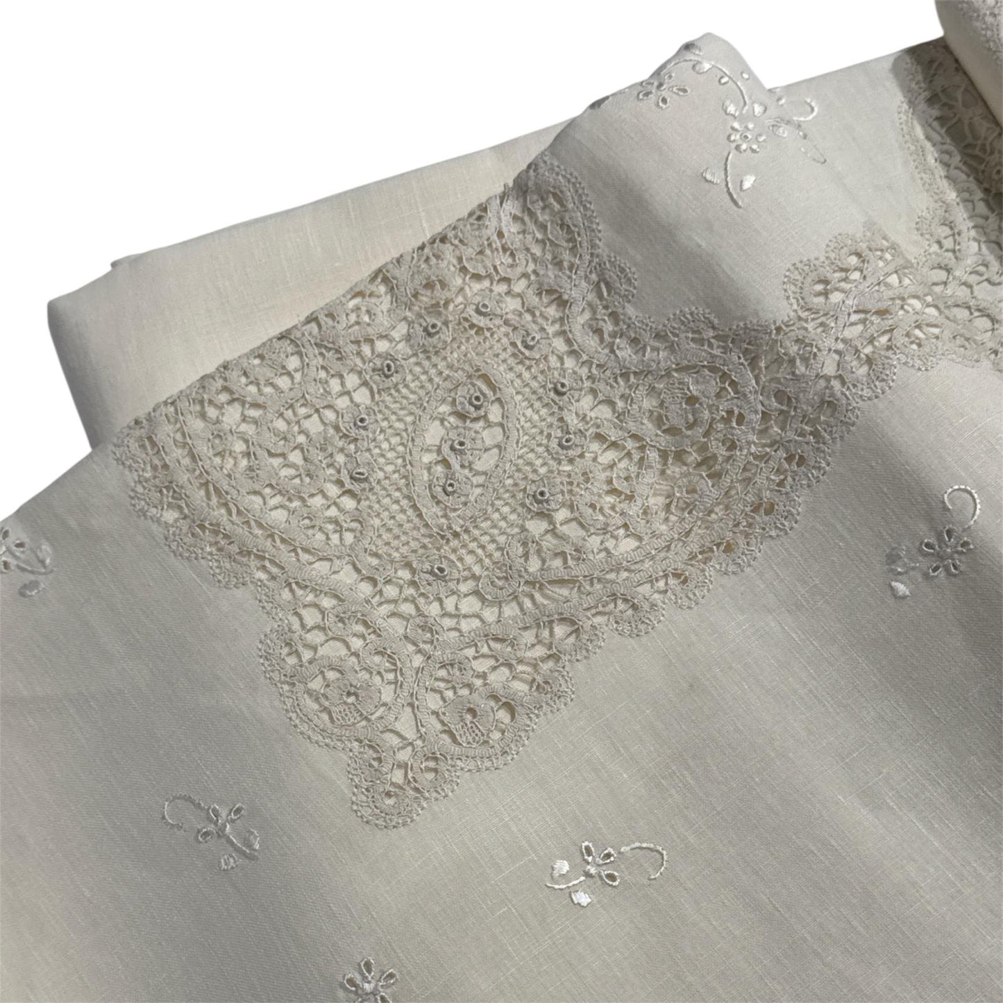 Parure Lenzuola 2Posti Lino e Cantù 04/496 Broderie