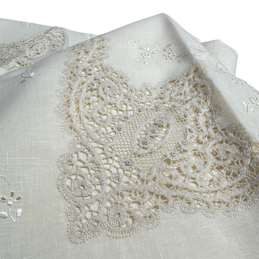 Parure Lenzuola 2Posti Lino e Cantù 04/496 Broderie