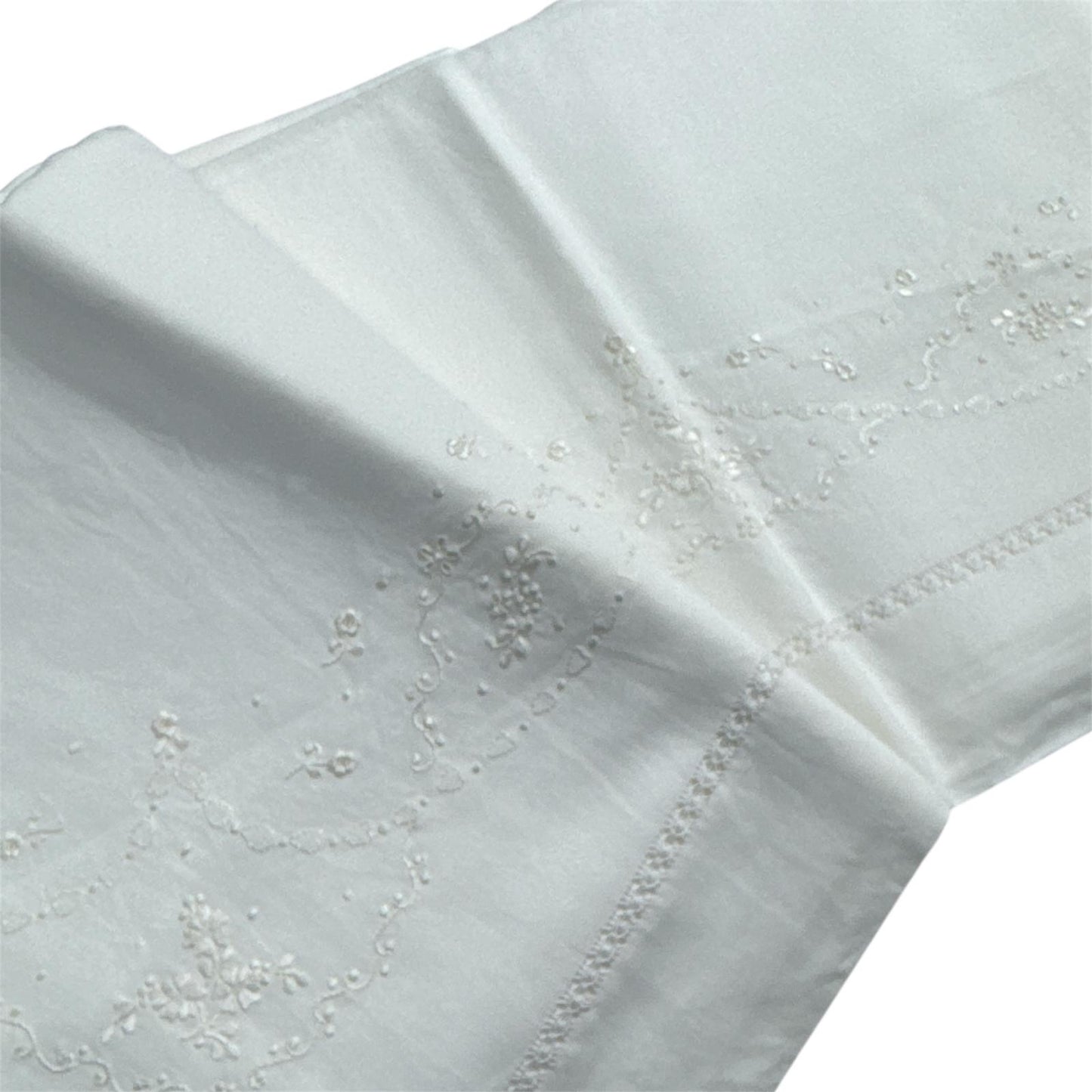Coppia Lenzuola 2Posti Lino 8294 Broderie