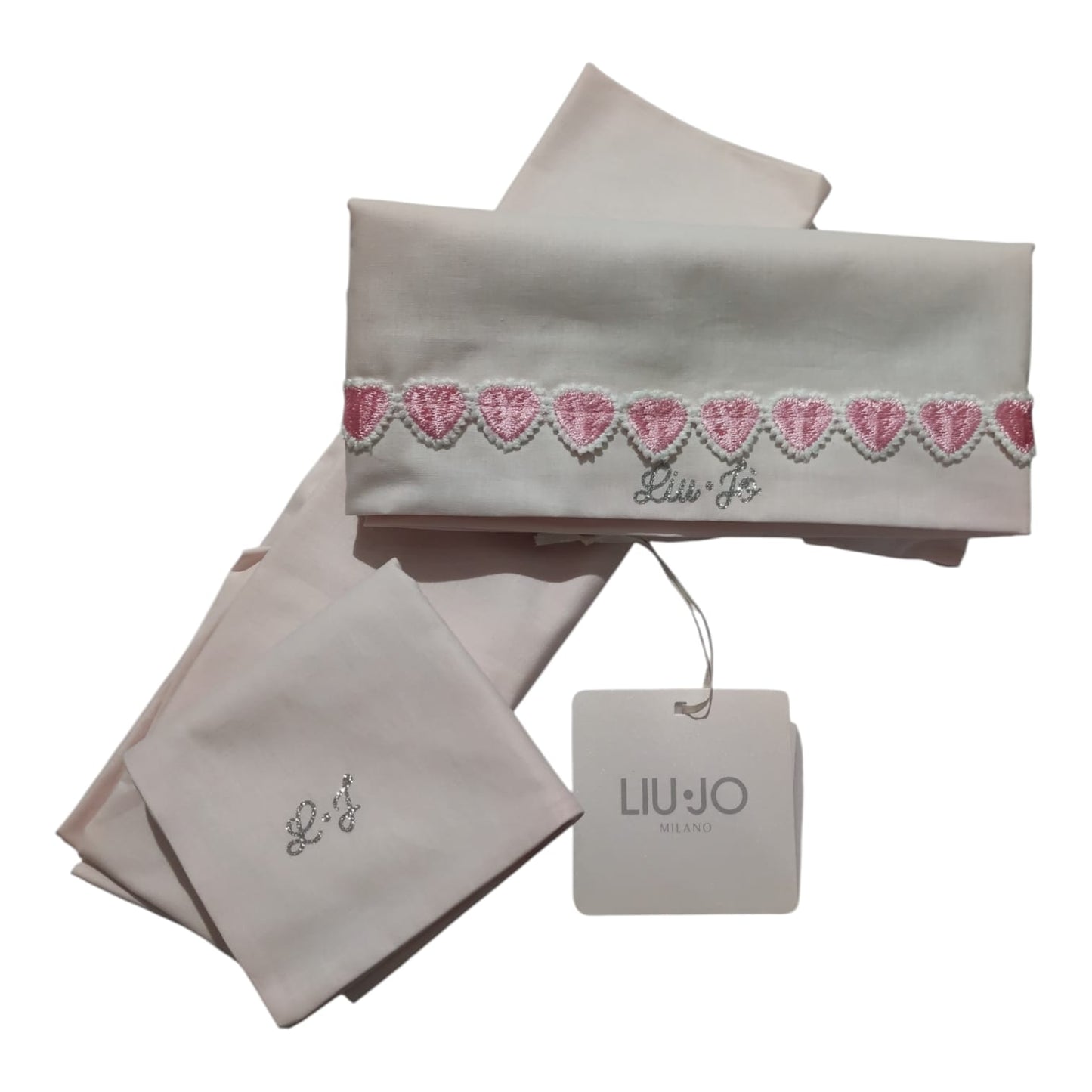 Completo Lenzuola Culla Cuoricini BL640C Liu Jo