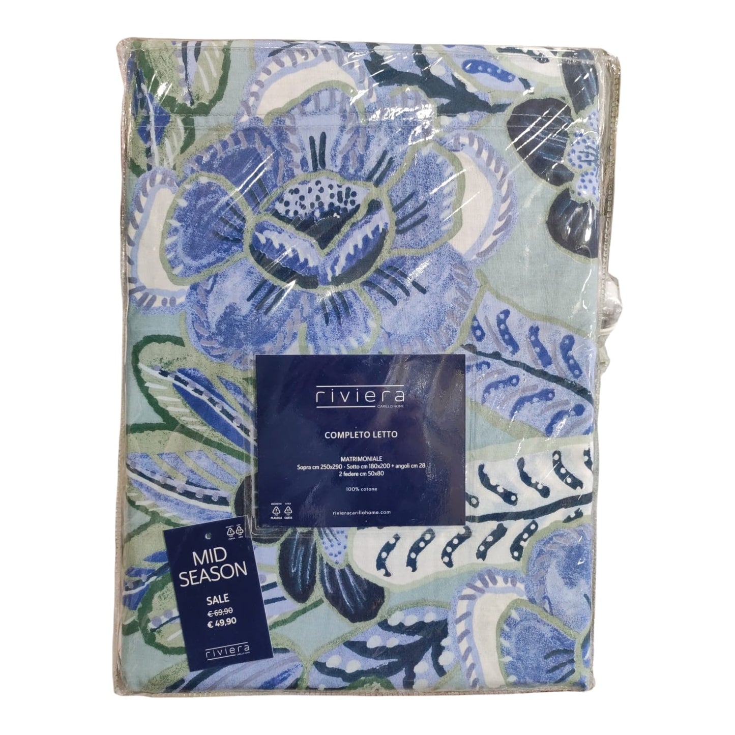 Offerta 3 completi lenzuola 2 posti assortiti Riviera a soli 100 euro per letto matrimoniale