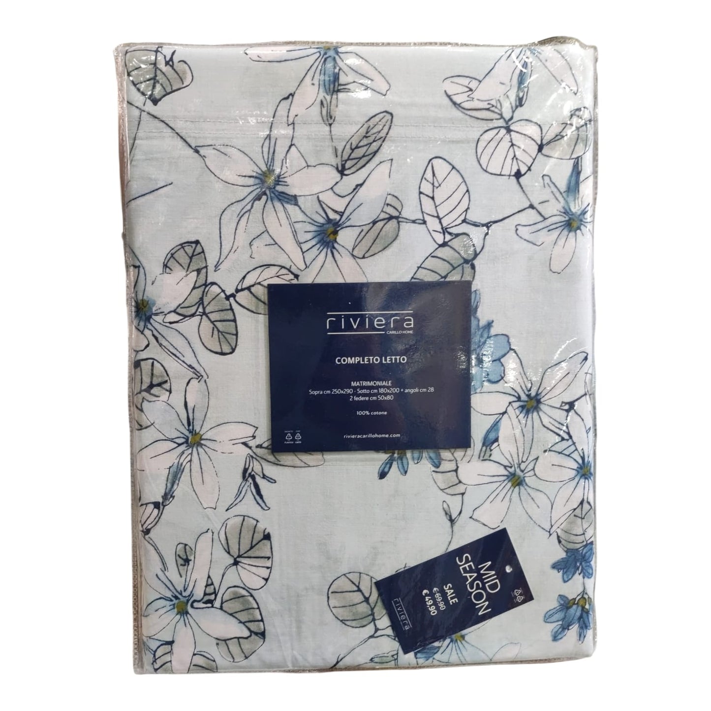 Offerta 3 completi lenzuola 2 posti assortiti Riviera a soli 100 euro per letto matrimoniale