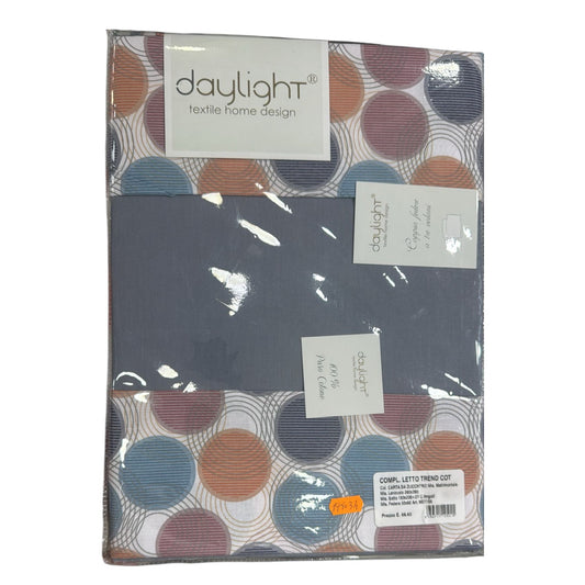 Completo lenzuolo matrimoniale Trend Daylight 100% cotone