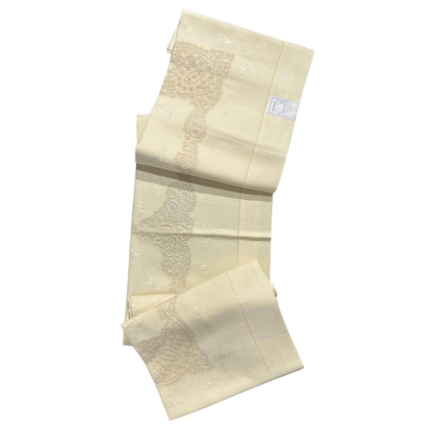 Parure Lenzuola 2Posti Lino e Cantù 04/496 Broderie