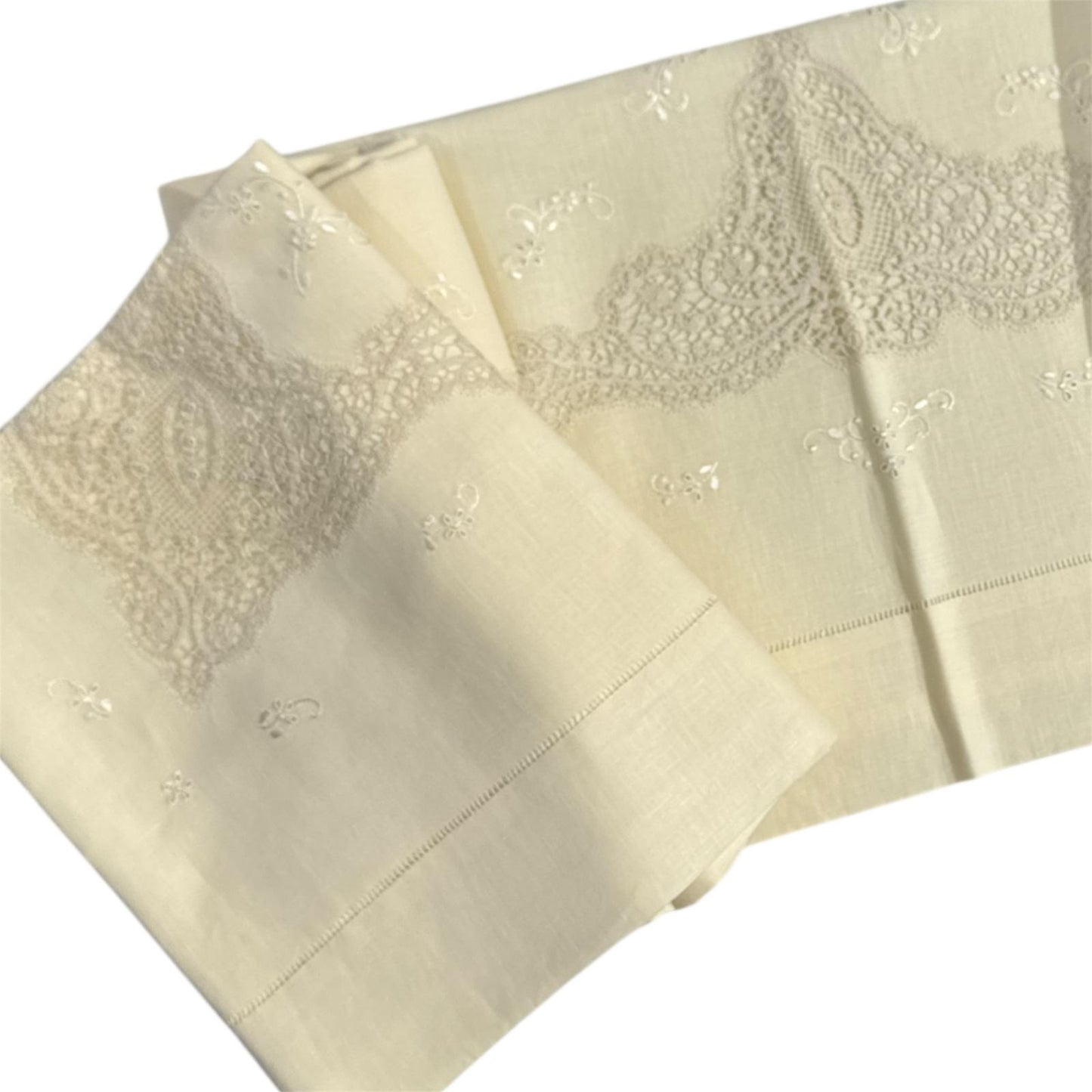 Parure Lenzuola 2Posti Lino e Cantù 04/496 Broderie