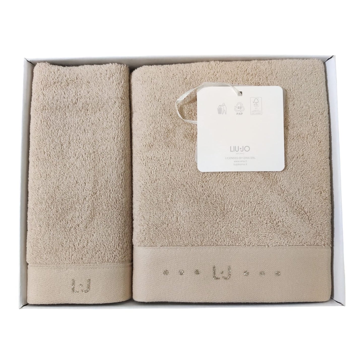 Set 1 asciugamano e 1 ospite Chains Liu Jo Home