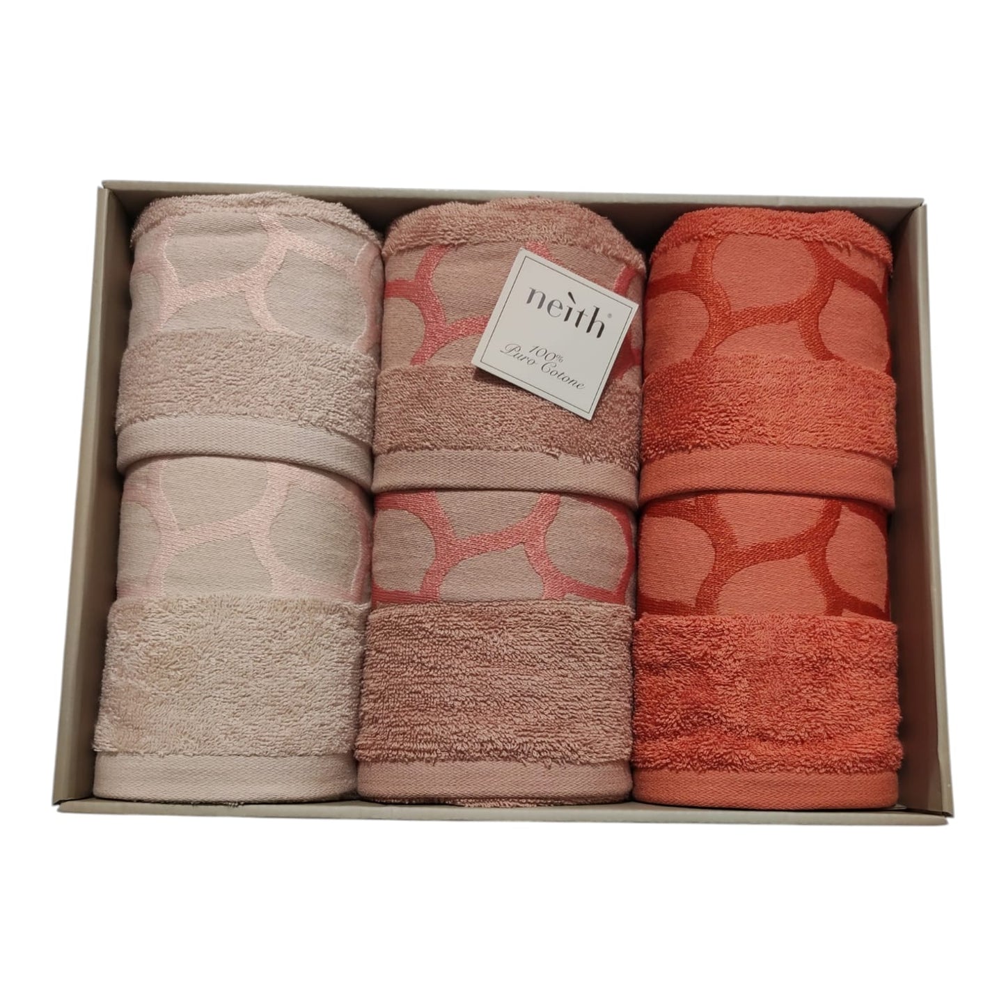 Set 3 Asciugamani e 3 Ospiti Chiffon Neìth