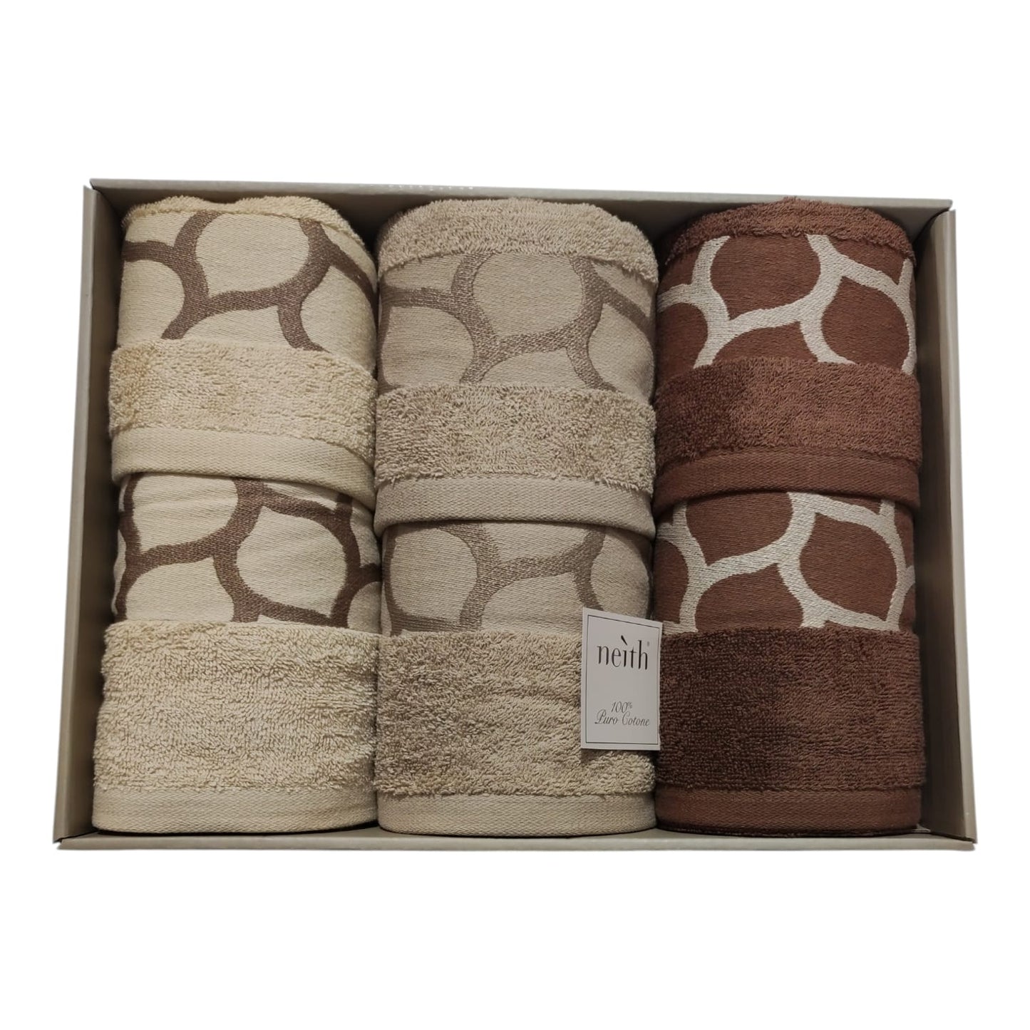 Set 3 Asciugamani e 3 Ospiti Chiffon Neìth