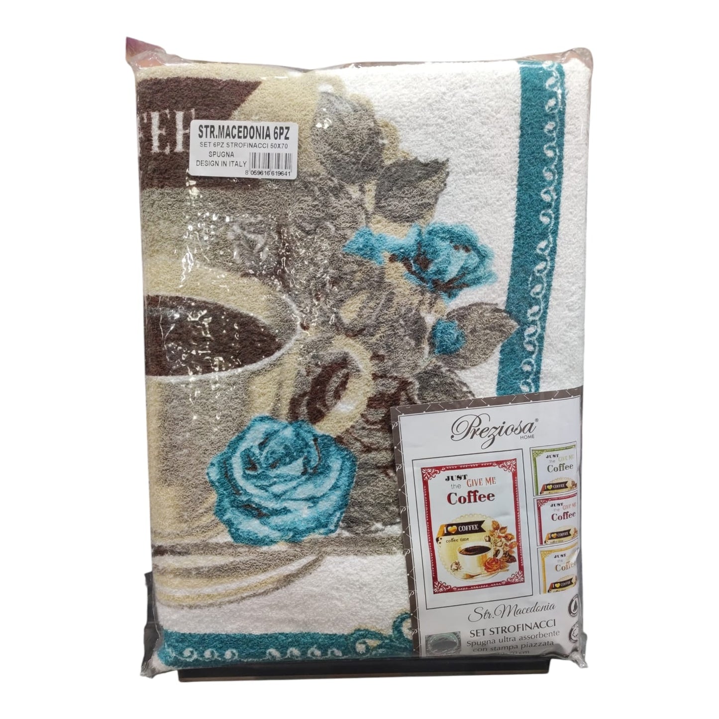 Set Strofinacci 6 Pezzi Macedonia Preziosa Home