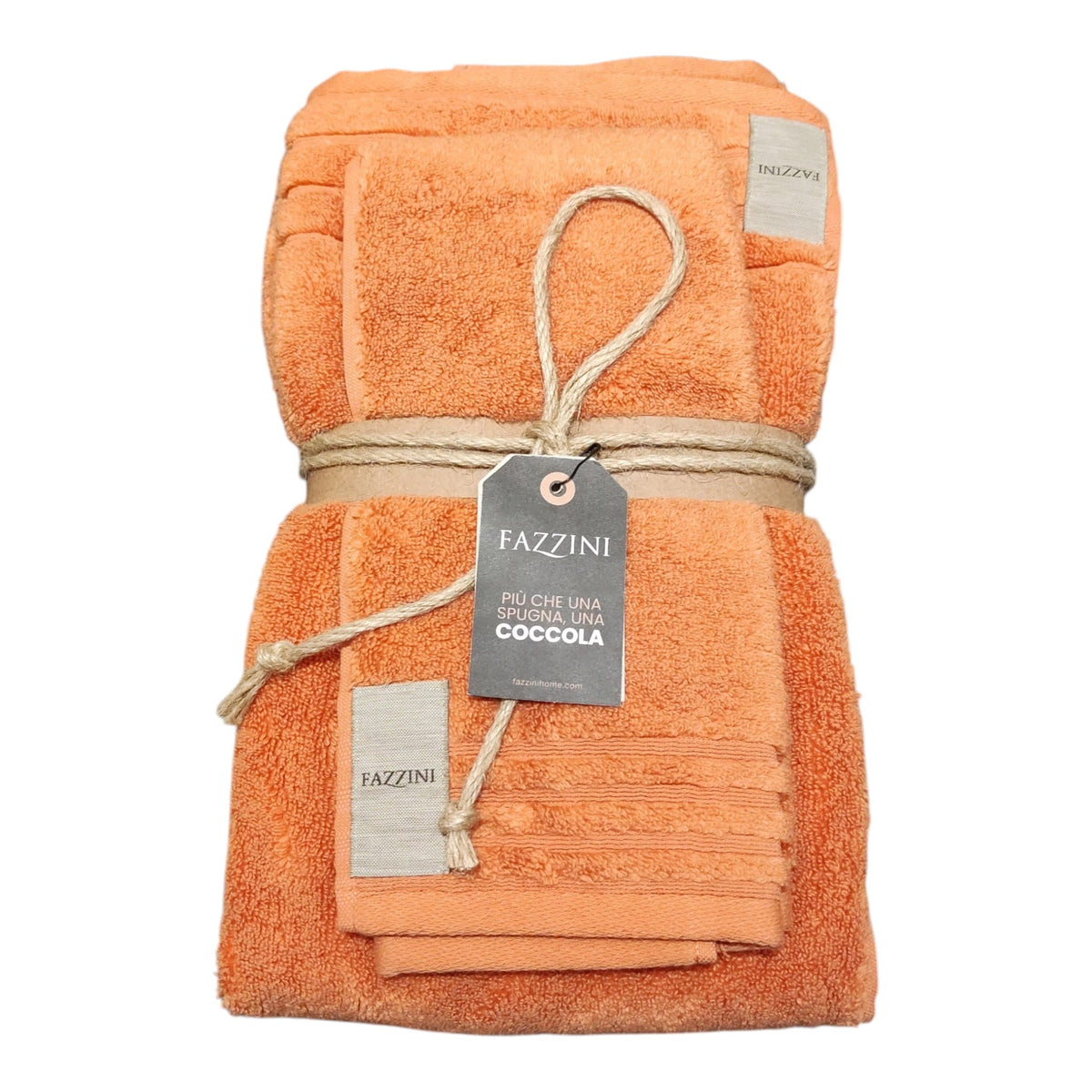 Set bagno 1 asciugamano e 1 ospite Coccola di Fazzini