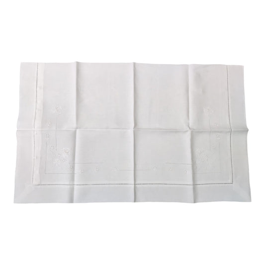 Lenzuolo matrimoniale lino Bellora Broderie LR1461 bianco