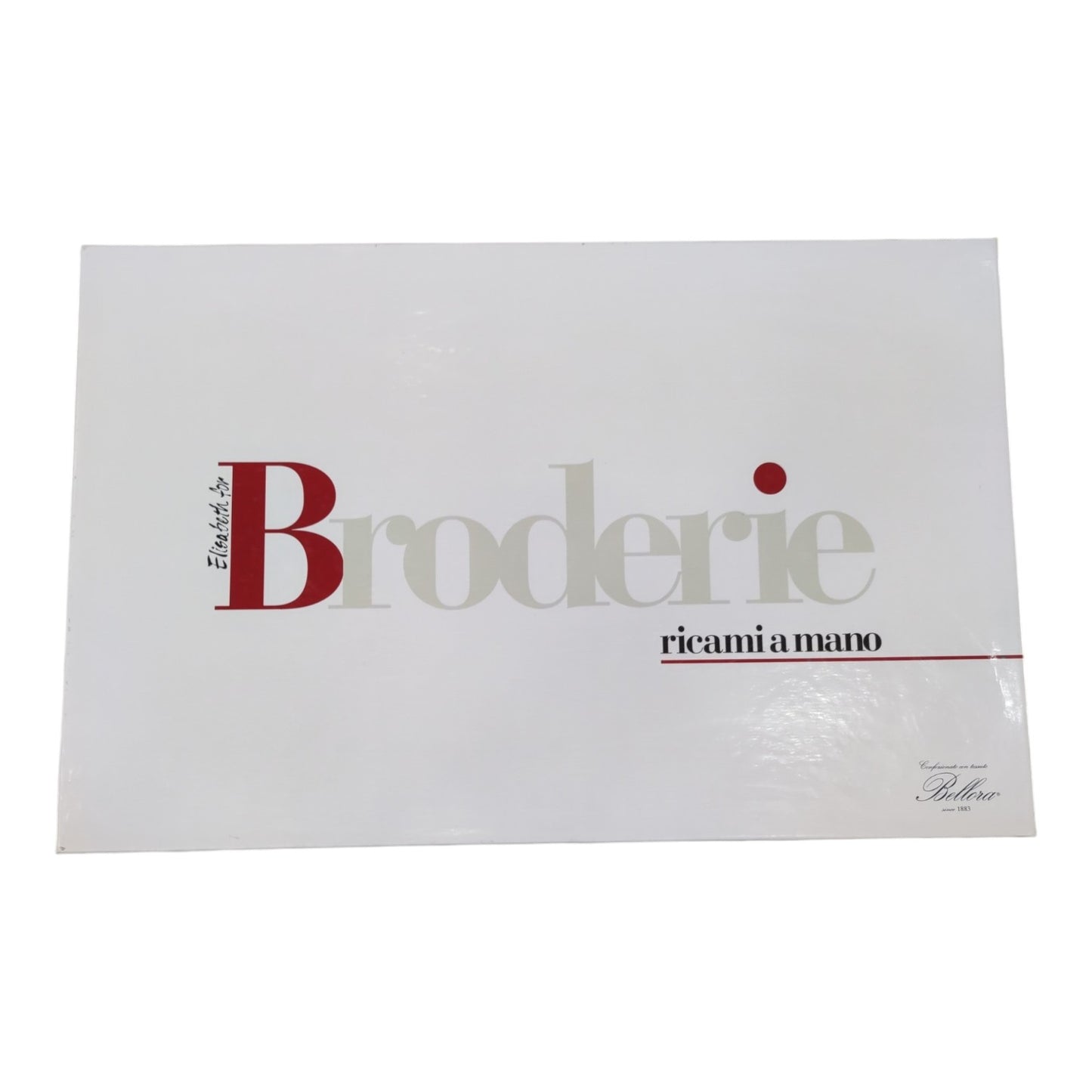 Scatola Bellora Broderie parure lenzuolo matrimoniale in lino ricamato a mano