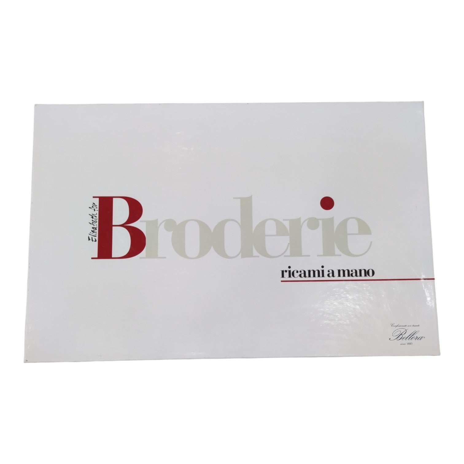 Scatola Bellora Broderie parure lenzuolo matrimoniale in lino ricamato a mano