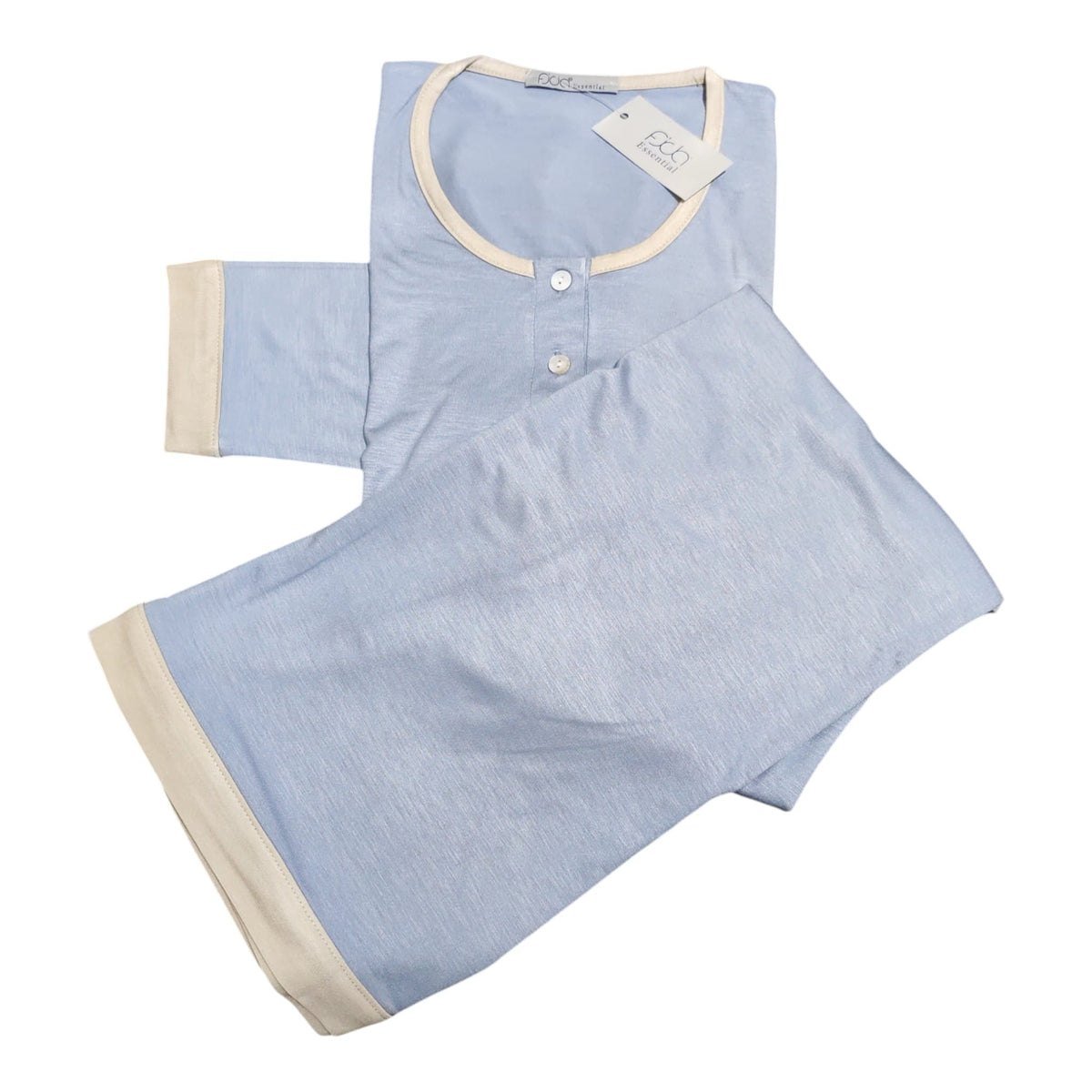 Camicia da notte donna Fida Lingerie EI2722 in viscosa con scollo serafino