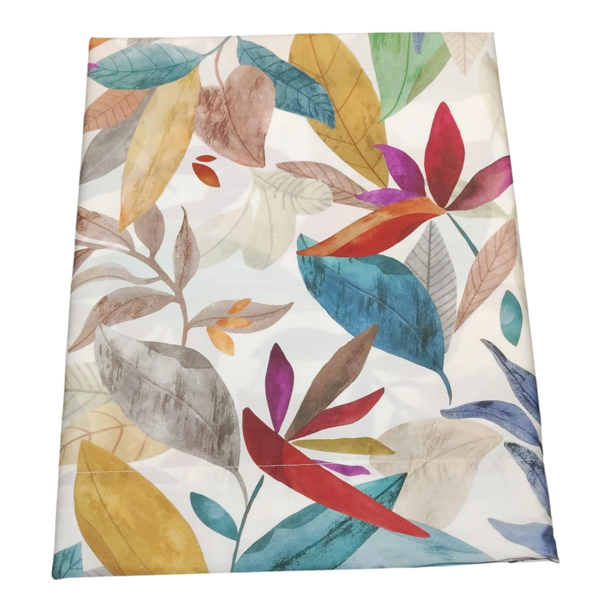 Completo lenzuola copriletto matrimoniale Nature Tag House multicolor con fantasia botanica a foglie