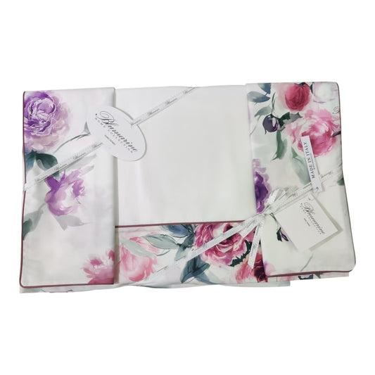 Completo lenzuola matrimoniale Blumarine Biancofiore con fantasia floreale
