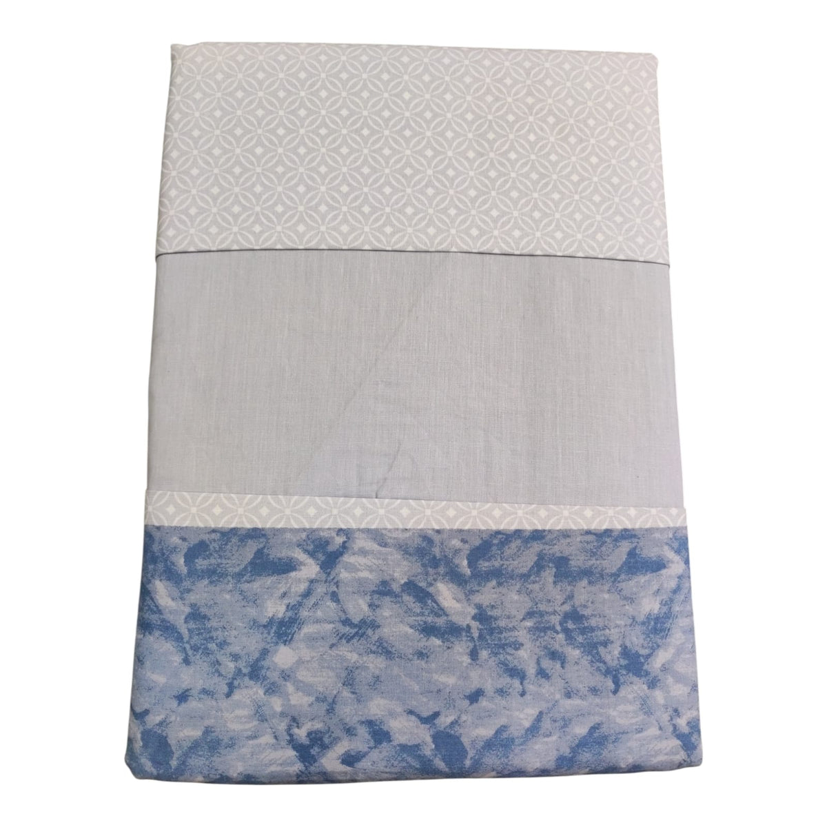 Completo lenzuola matrimoniale Daylight Rhila con fantasia a fasce e federe coordinate