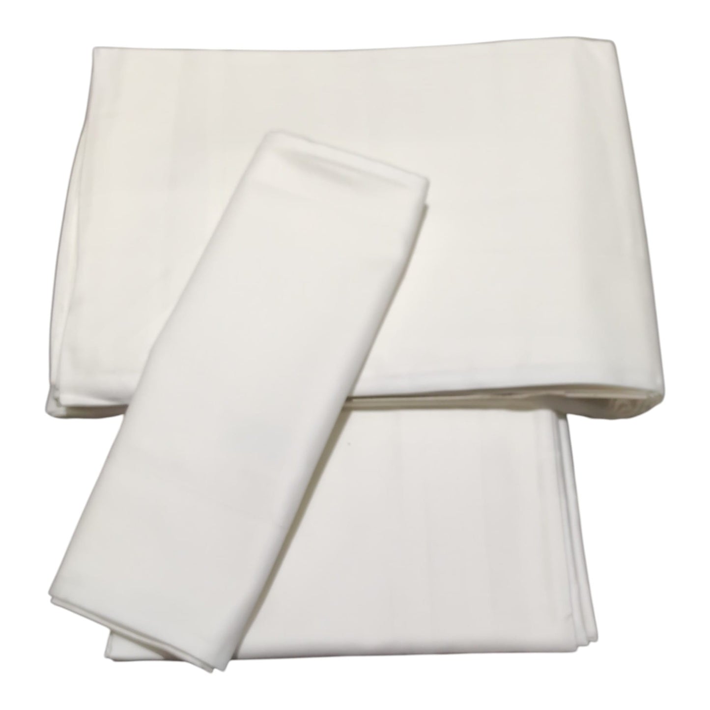 Completo lenzuola matrimoniale Dea F11 in raso di cotone bianco colore 15