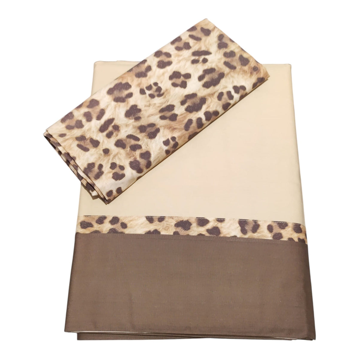 Lenzuola matrimoniali Fazzini Tabby con fantasia leopardata