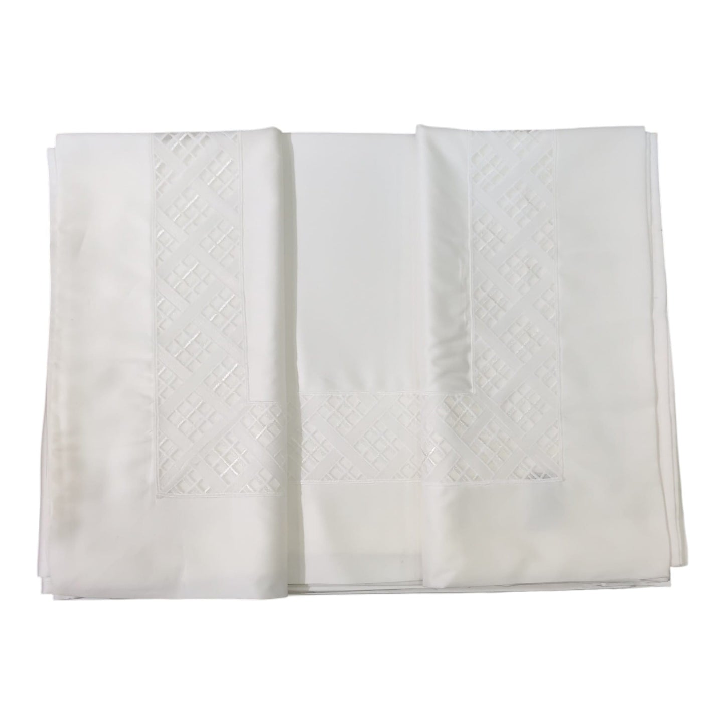 Completo lenzuola matrimoniale pizzo Leo Lace Dea Made in Italy