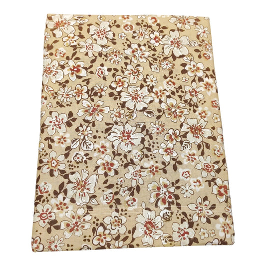 Completo lenzuola matrimoniale Riviera Consiglia beige con stampa floreale