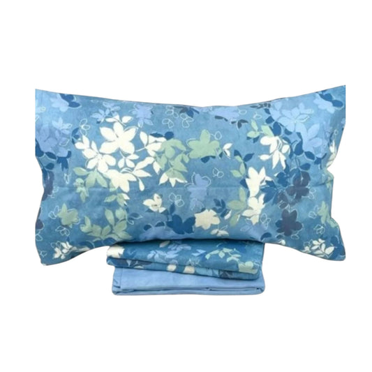 Federa floreale e lenzuola coordinate del completo letto Flor Bassetti Mania in flanella.