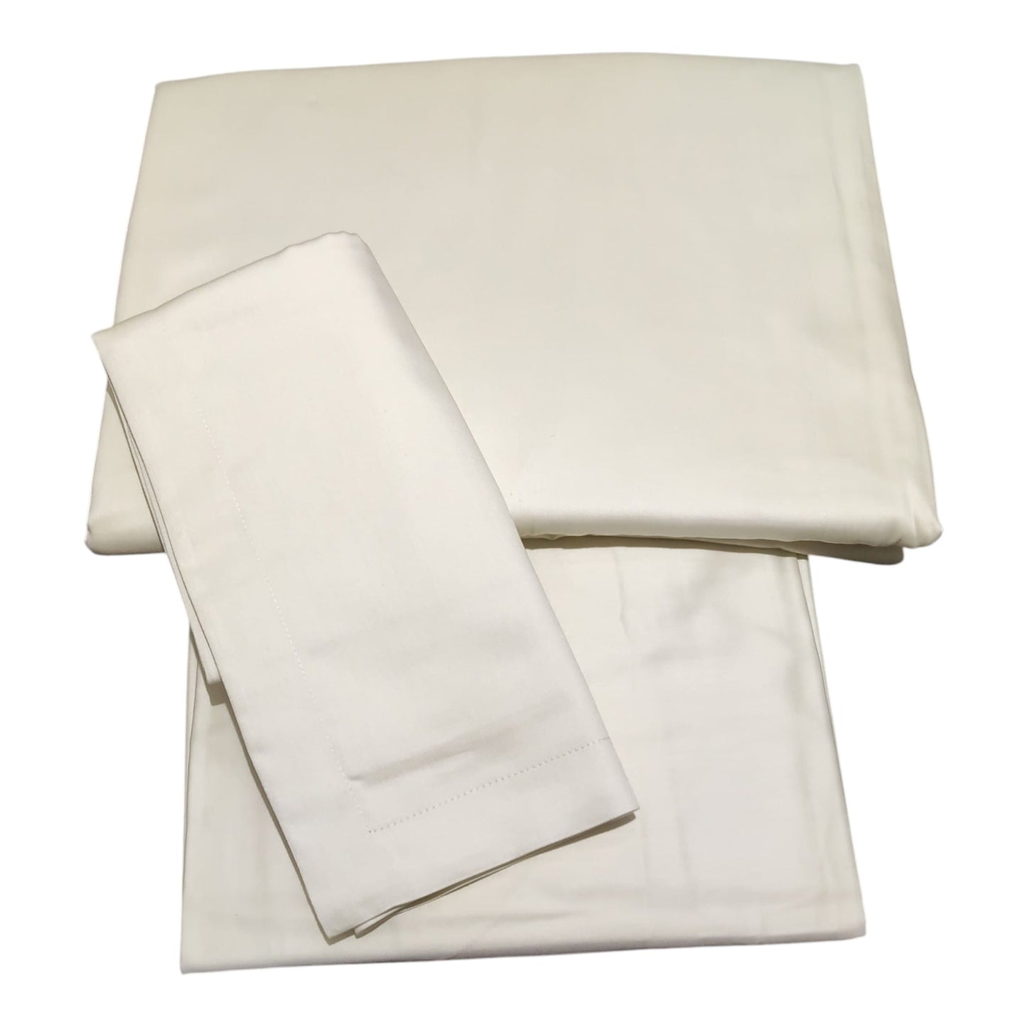 Completo letto Incanto Riviera in raso 100% cotone colore Avorio