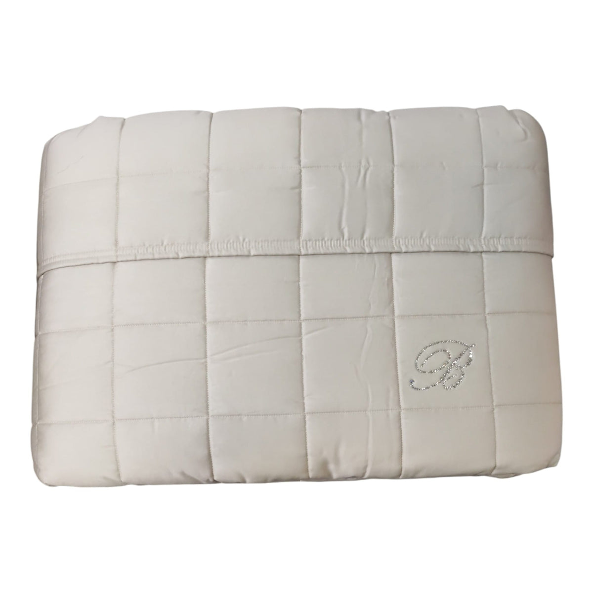 Copriletto Samira Blumarine Home Seppia ripiegato, con trapuntatura a quadri