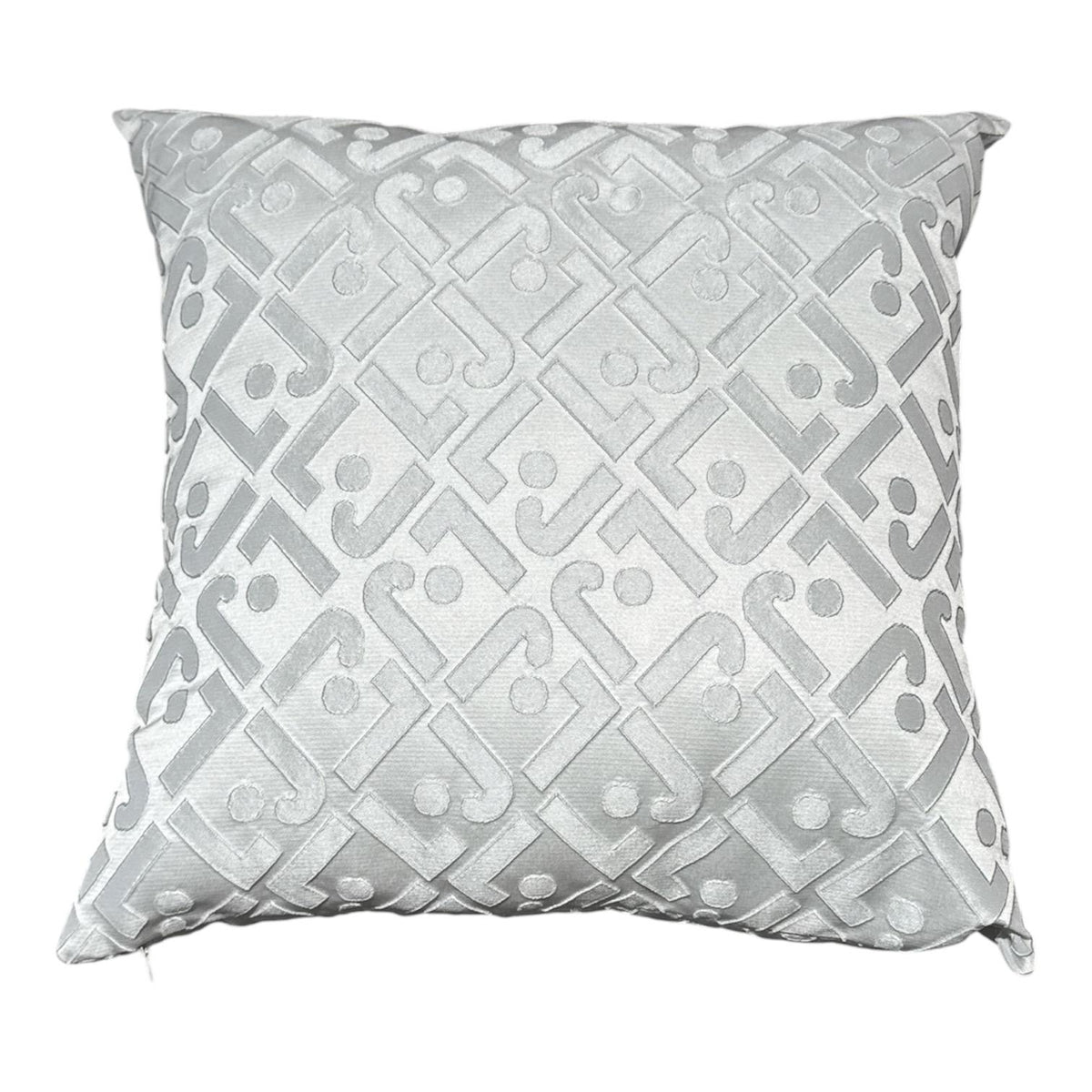 Cuscino arredo Liu Jo New 40x40 cm Perla con monogramma LJ ripetuto