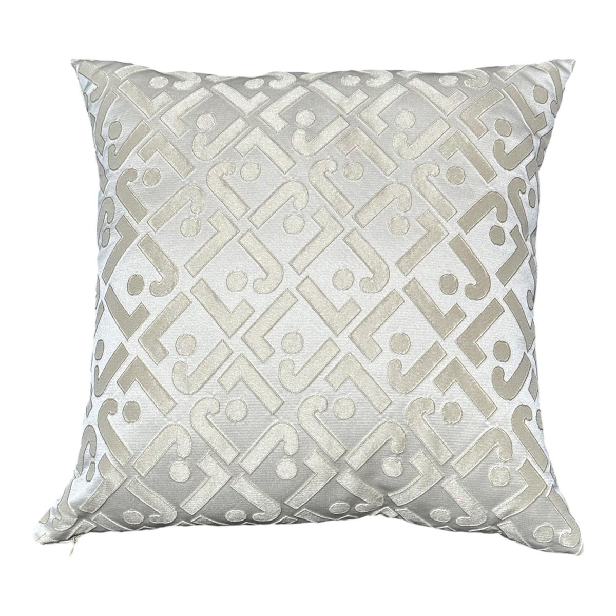 Cuscino arredo Liu Jo New 40x40 cm Sabbia con motivo diagonale a monogrammi LJ