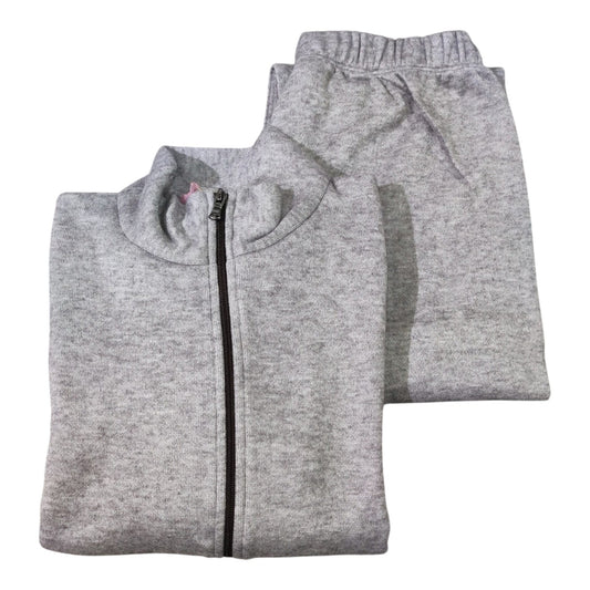 Tuta donna Fida Lingerie I2784 grigia con felpa full zip e pantalone lungo