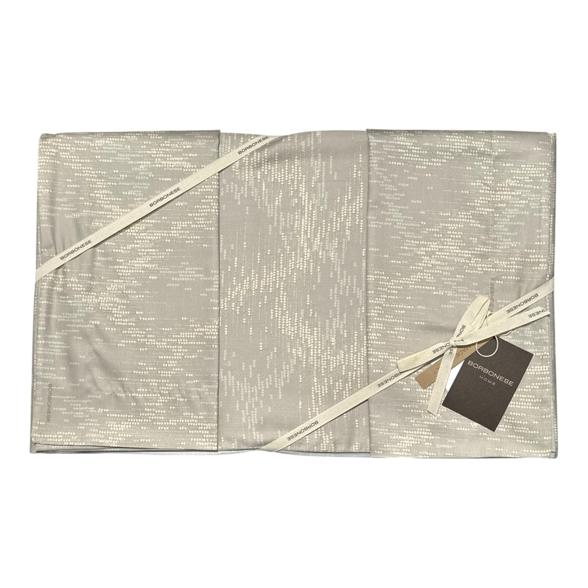 Lenzuola Borbonese Matrix in raso di cotone con stampa all over